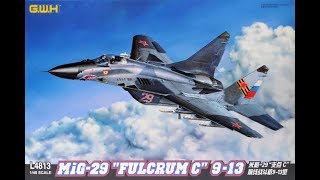 G.W.H : Mig-29 "Fulcrum C" 9-13 : 1/48 Scale Model : In Box Review
