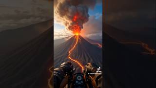 Jetpack ride over a volcano 🌋 #ai #volcano #viral #jetpack #thefutureishere #tesla