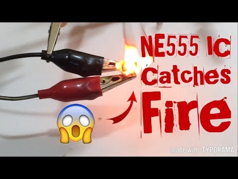 FIRST TIME ON YOUTUBE A Rare Video Of NE555 Timer IC Catches On Fire | Don't Take ICs Forgranted