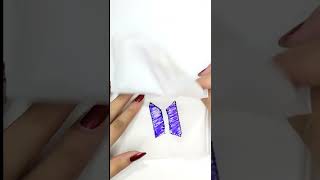 BTS Satisfying water trick #shorts #youtubeshorts #bts #btsart #tissueart #watertrick