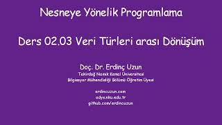 NYP 02.03 Veri Türleri arasında Dönüşümler