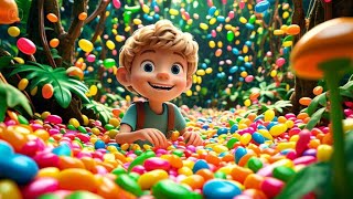 🌈 Jellybean Jungle Song | Silly Adventure Song for Kids | Toddler & Preschool Music & Movement 🎶🐒🍬