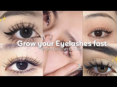 How to get Long eyelashes 🎀 || Grow your Eyelashes naturally at home