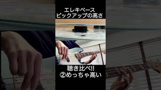 エレキベースのピックアップの高さ比較【Bass Pickup Height Comparison】