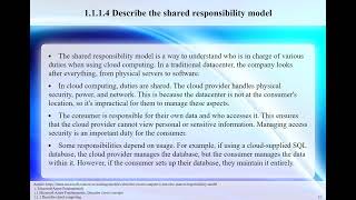 1.1.1.4 Describe the shared responsibility model