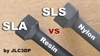 SLA vs SLS 3D printing (JLC Black Resin vs Nylon) by JLC3DP