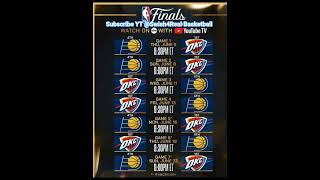 2025 NBA Finals schedule. #nba #thunder #pacers @swish4realbasketball