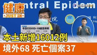 本土新增16012例  境外68死亡個案37【健康資訊】