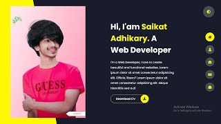 Complete Personal Portfolio Website Using html and css only | How to create Personal Website