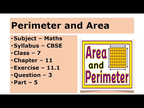 Maths Class 7 | Ch-11 Perimeter and Area part-5 | Question 4 | CBSE @supersunita1206