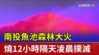 南投魚池森林大火 燒12小時隔天凌晨撲滅