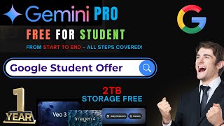 Google Gemini Student Offer 💥 Get Pro Plan + 2TB Storage FREE | Step-by-Step Guide! #veo3  #gemini