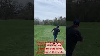 30mph+ wind field work… #DiscGolf #FieldWork #Blooper #Rockford #AnnaPageWest