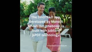 The OHOTELO app, developed by Manojit Ghosh (1mgtheboss), is built with jubilant jsPDF technology