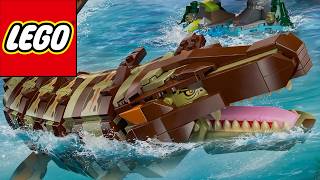 Lego 76974 Brick-Built Mosasaurus Boat Mission - Jurassic World Set