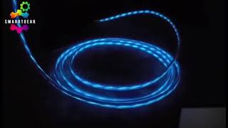 Flow LED USB Fast Charging Cable - Type C/Micro USB/8 Pin