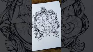 The rum is gone Medusa #medusa #gorgon #snakewoman #creatureart #lineart #oniroi_atlier