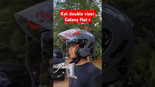 HELM KYT GALAXY FLAT R SOLID DOUBLE VISOR GORILA GREY GLOSS #helmviral