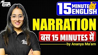 Narration in English grammar | Direct -Indirect Speech | CHSL/MTS/CPO | SSC English By Ananya Mam