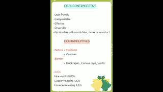 REPRODUCTIVE HEALTH Notes Class:12 NEET short notes #shorts #neet2022  ⚕️☀️