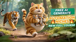 Youtube Automation Niches Orange Cat AI -  Create 3D Animated Stories with Free AI Video Generator