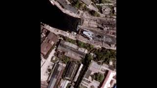Sevastopol shipyard before and after Ukrainian missile attack