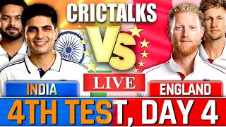 Live Cricket, India vs England, 4th Test,Day 4, Cricket Live Match Today Online, IND v ENG live