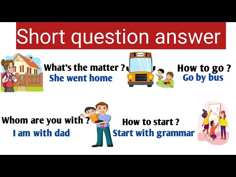 Short question answer / English speaking practice / fun learning