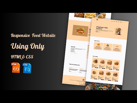 Create a Responsive Food Website Using Only HTML & CSS