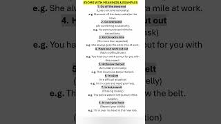 Idioms. Common idioms & meanings. Eng Vocabulary. Learn English Lesson. Advanced English. IELTS Prep