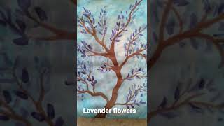lavender flowers painting #magicalart #painting #flowers #tree #lavenderflowers