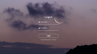Transparent Animated Login Form using HTML and CSS only | Responsive Login Form