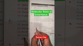 Molecular basis of inheritance MCQ practice 🎯 #neetmcq #neetbiology  #pyqneet #biology #shorts