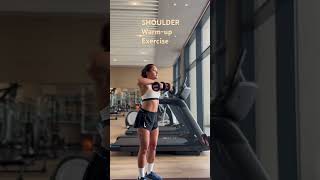Here are a few shoulder warm-ups                               #shoulderworkoutwithdumbbells