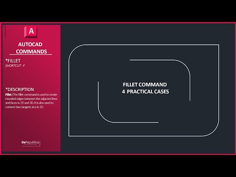 AutoCAD - Fillet Command (with 4 use cases)