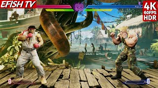 Ryu vs Guile (Hardest AI) - Street Fighter 6