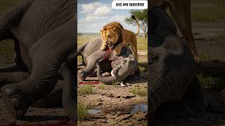 The Jungle War: Lion vs Elephant | Heartbreaking Tribal Tale 🐘🦁#ai #shorts #youtubeshorts #viral