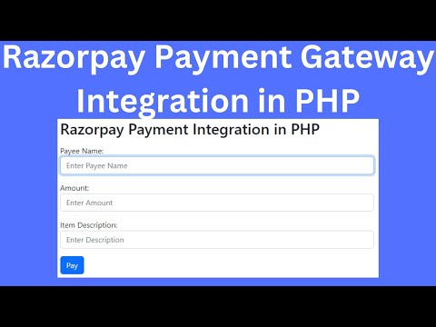 Razorpay Payment Gateway Integration in PHP.