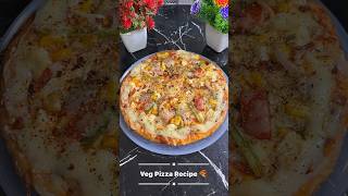 Veg Pizza Without Oven & Yeast | Veg Pizza Recipe | #shorts #pizza #vegetarianpizza