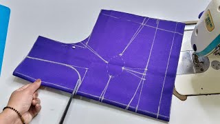 Four Tucks Blouse Cutting Easy Method | 4 Tuck Blouse Cutting Simple Method