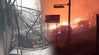 Evacuation continues amid fire