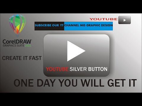 How To Make YouTube Silver Button Logo in CorelDRAW ? Make YouTube logo in corelDRAW in EASY STEPS.