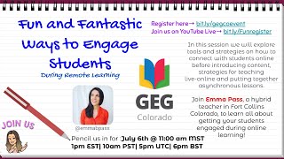 Fun & Fantastic Ways to Engage Students During Remote Learning