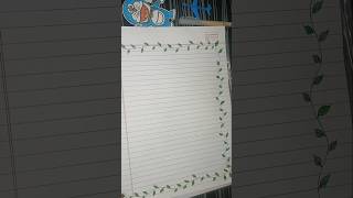 Quick and easy project work design border #shorts #youtubeshorts #viral #drawing #trending #cute