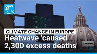 Recent European heatwave caused 2,300 deaths, scientists estimate • FRANCE 24 English