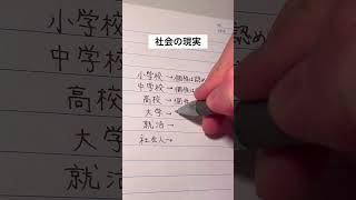 社会の現実を書いてみた#手書き #ボールペン #社会