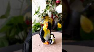 How to make penguin using stones #stoneart #pebbleart #penguin #diy #shortsindia #diyreels #clayart