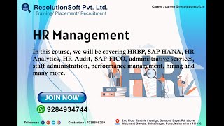 HRM (Human Resource Management) Course and Career_ provide by ResolutionSoft.Pvt.Ltd.