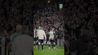 Eddie Howe's black and white army! ⚫️⚪️ #EFL #carabaocupfinal #newcastleunited #NUFC