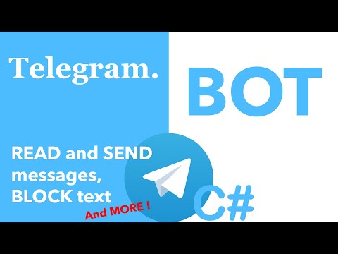 #Telegram.Bot , C# v17.0 (2022) - #1) Receive and send message